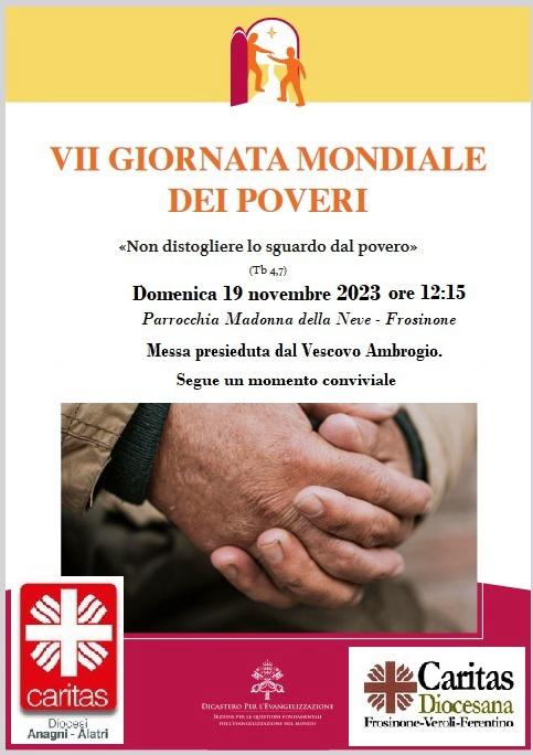 Locandina Giornata Mondiale Poveri 2023