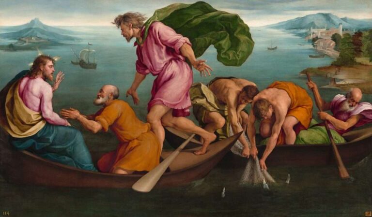 Jacopo Bassano Il miracoloso pescaggio dei pesci
